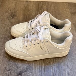 Saint Laurent White Leather Sneakers